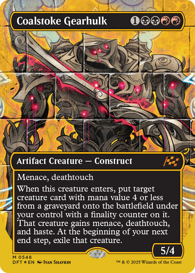 Coalstoke Gearhulk (Borderless) (First-Place Foil) [Aetherdrift] | Good Games Cannington