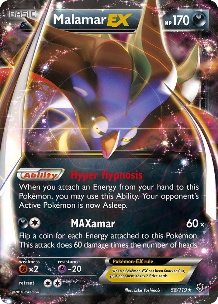 Malamar EX 58/119 (XY - Phantom Forces)  - Holofoil | Good Games Cannington