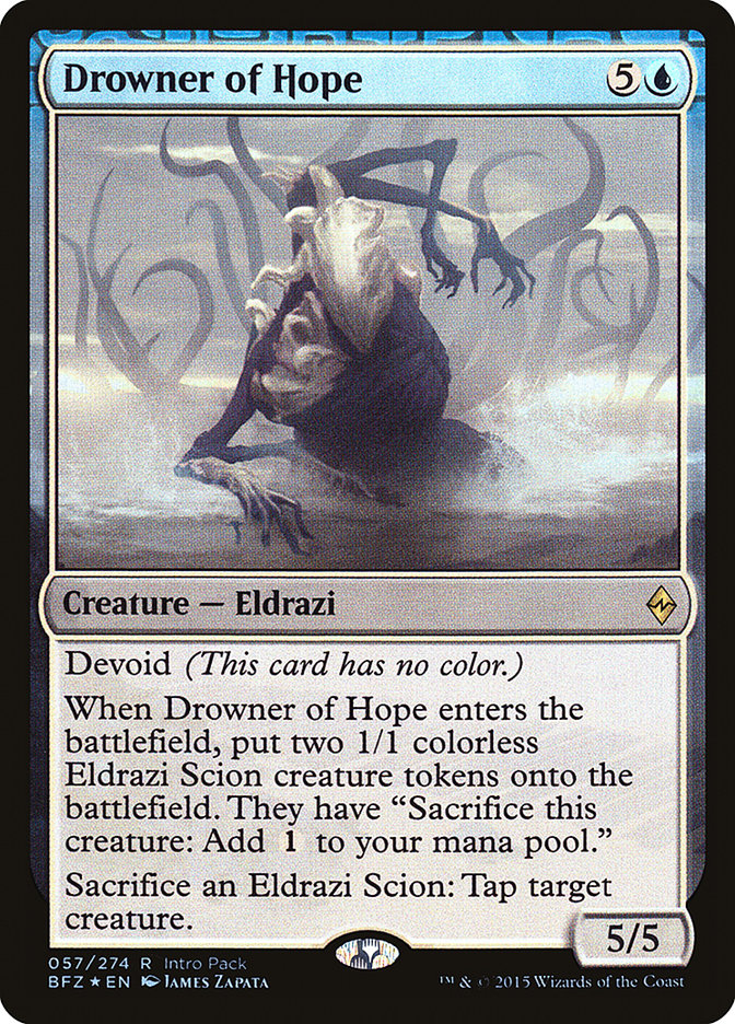 Drowner of Hope (Intro Pack) [Battle for Zendikar Promos] | Good Games Cannington