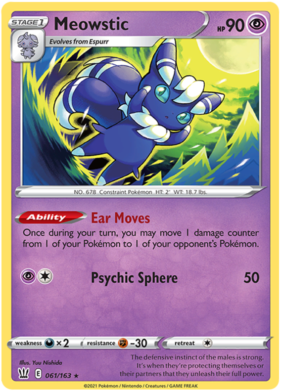 Meowstic (061/163) [Sword & Shield: Battle Styles] | Good Games Cannington