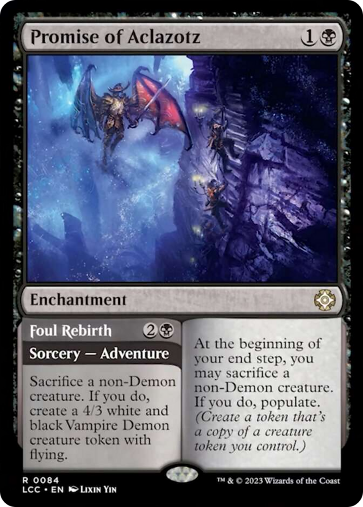 Promise of Aclazotz // Foul Rebirth [The Lost Caverns of Ixalan Commander] | Good Games Cannington