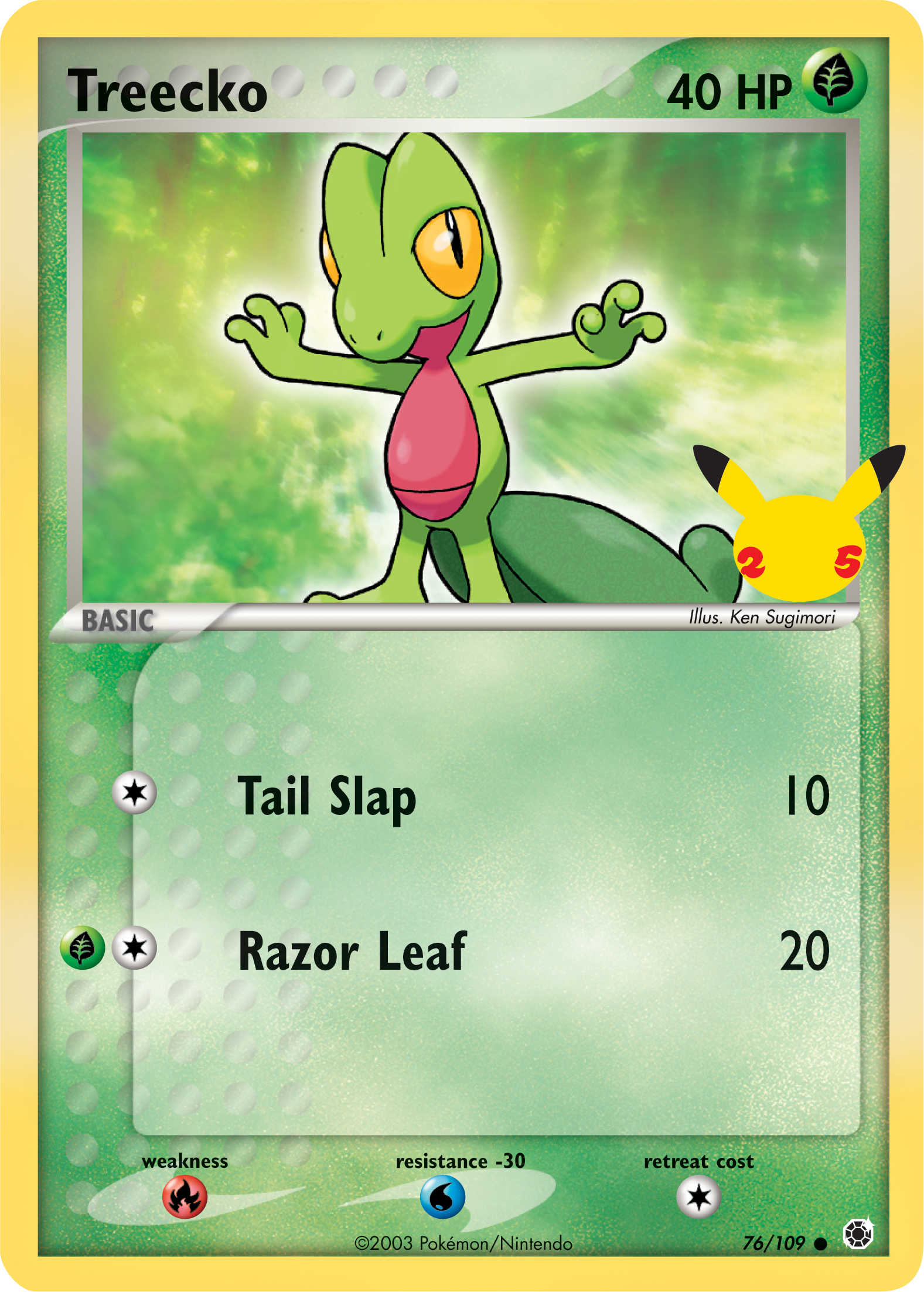 Treecko (76/109) (Jumbo Card) [First Partner Pack] | Good Games Cannington