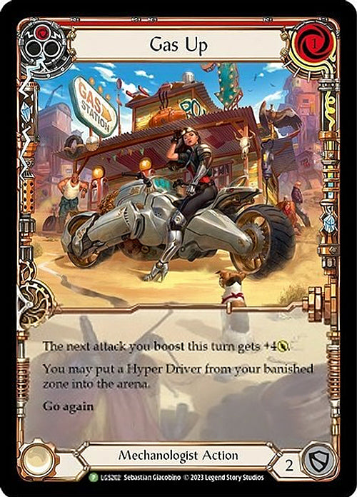 Gas Up (Red) [LGS202] (Promo)  Rainbow Foil | Good Games Cannington