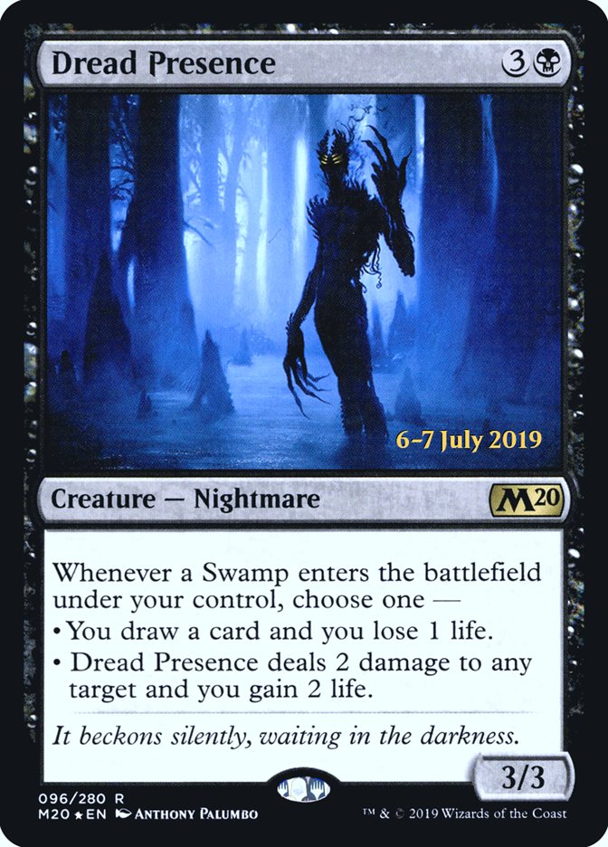 Dread Presence [Core Set 2020 Prerelease Promos] | Good Games Cannington