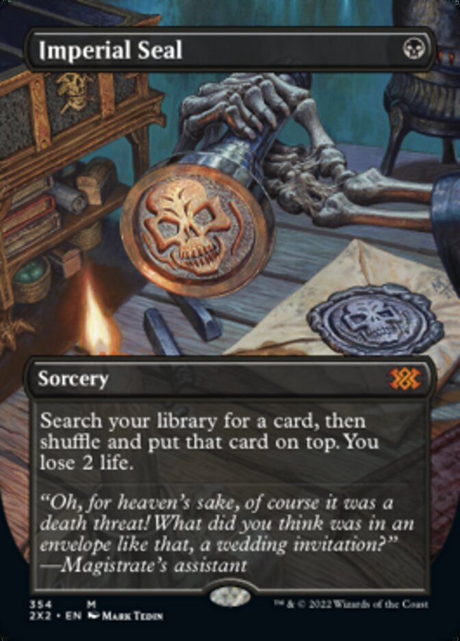 Imperial Seal (Borderless Alternate Art) [Double Masters 2022] | Good Games Cannington