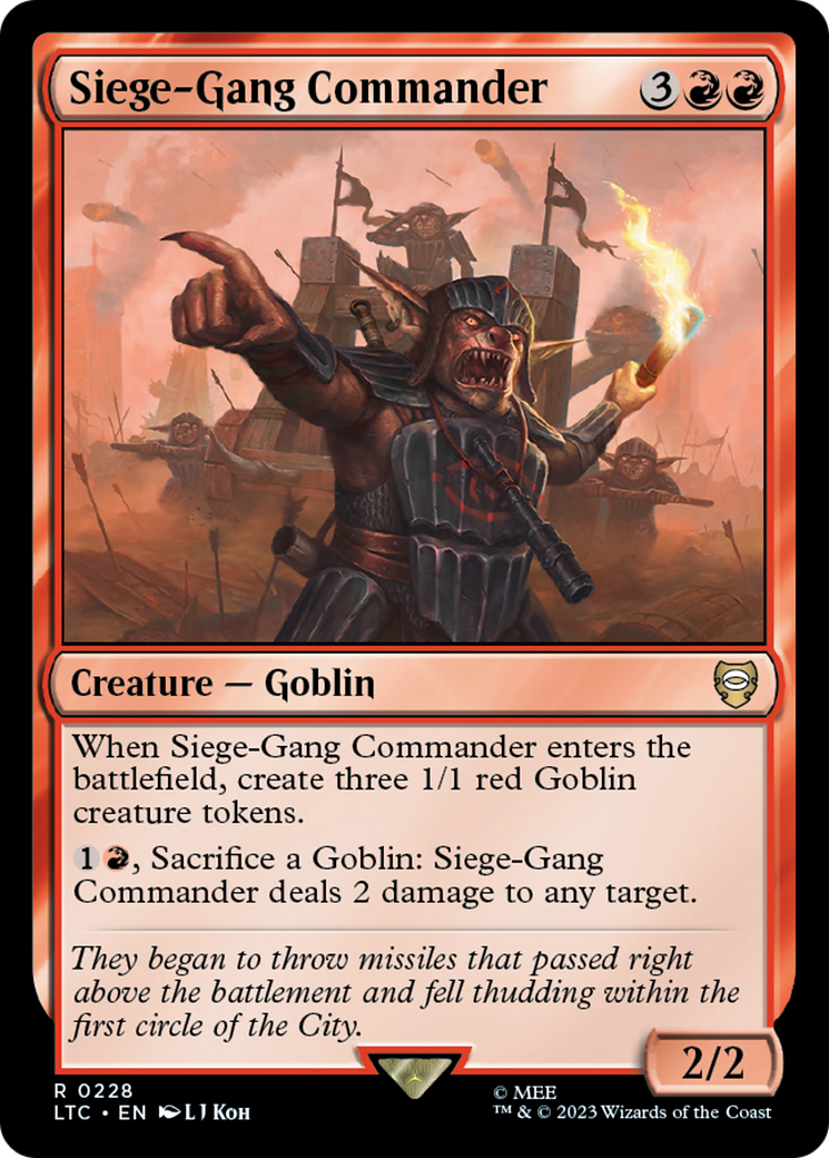 Siege-Gang Commander [The Lord of the Rings: Tales of Middle-Earth Commander] | Good Games Cannington