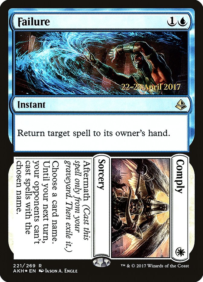 Failure // Comply [Amonkhet Prerelease Promos] | Good Games Cannington