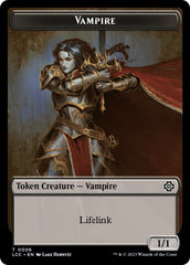 Vampire (0006) // Vampire Demon Double-Sided Token [The Lost Caverns of Ixalan Commander Tokens] | Good Games Cannington
