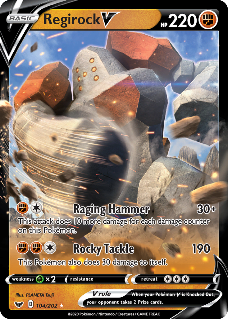 Regirock V (104/202) [Sword & Shield: Base Set] | Good Games Cannington