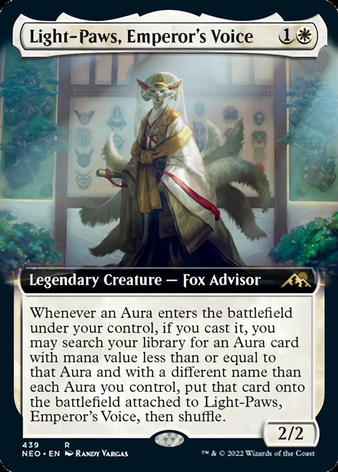 Light-Paws, Emperor's Voice (Extended Art) [Kamigawa: Neon Dynasty] | Good Games Cannington