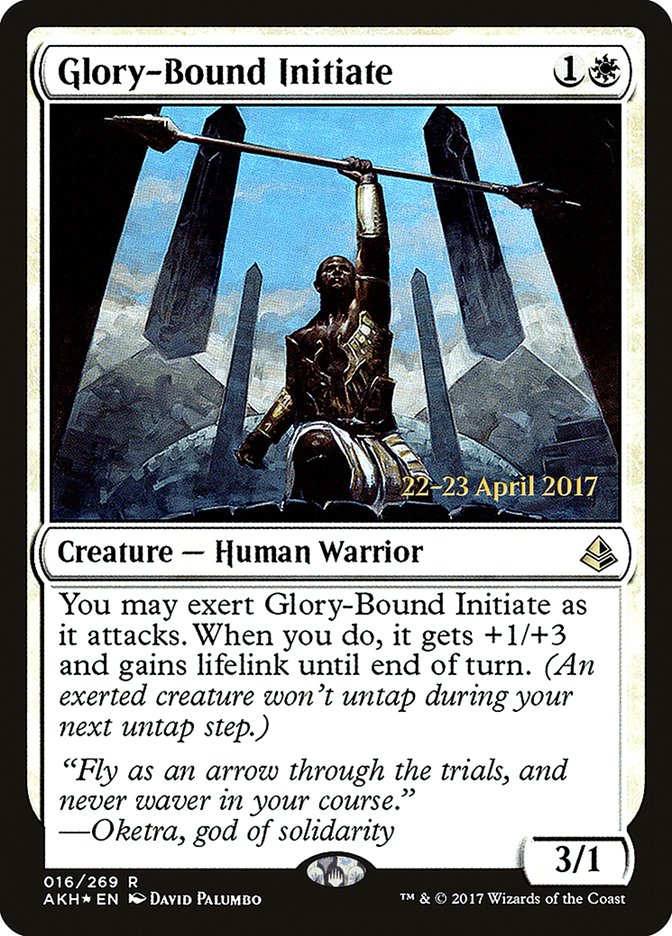 Glory-Bound Initiate [Amonkhet Prerelease Promos] | Good Games Cannington