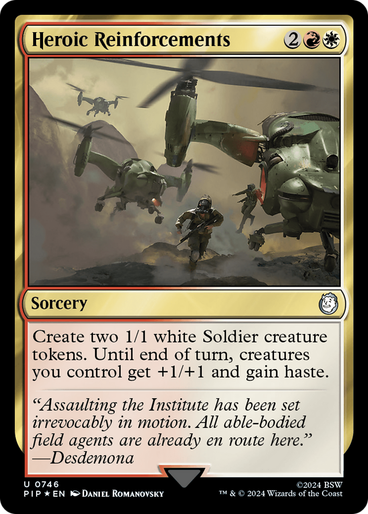 Heroic Reinforcements (Surge Foil) [Fallout] | Good Games Cannington