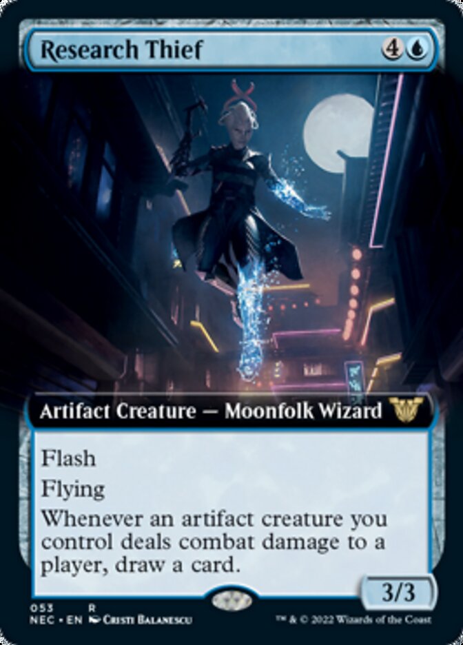 Research Thief (Extended Art) [Kamigawa: Neon Dynasty Commander] | Good Games Cannington