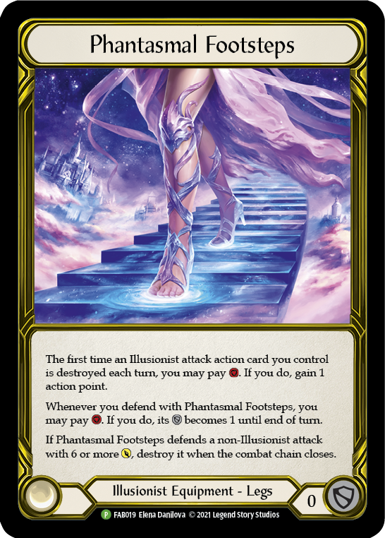 Phantasmal Footsteps (Golden) [FAB019] (Promo)  Cold Foil | Good Games Cannington