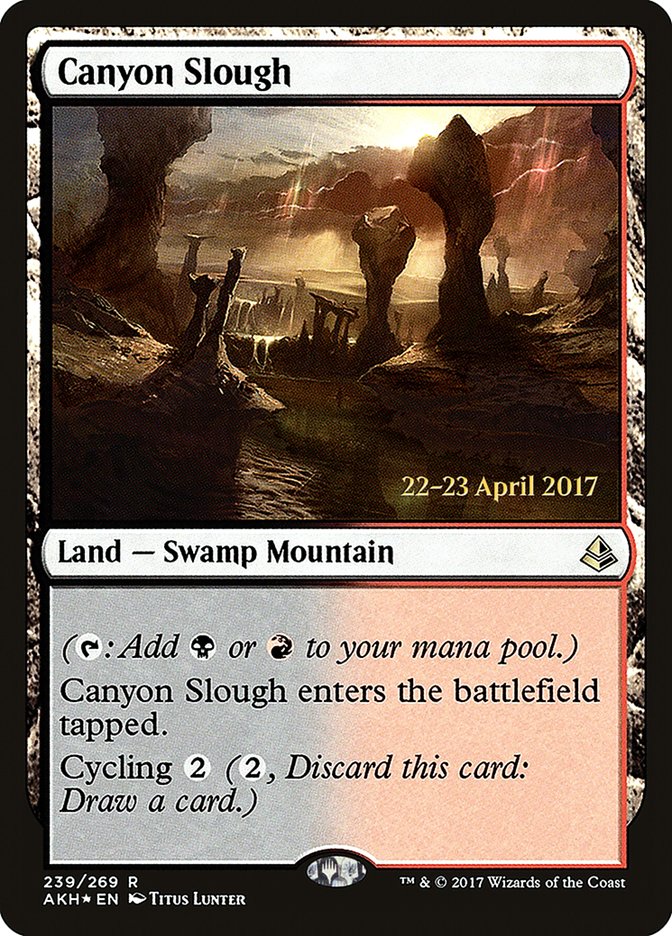 Canyon Slough [Amonkhet Prerelease Promos] | Good Games Cannington