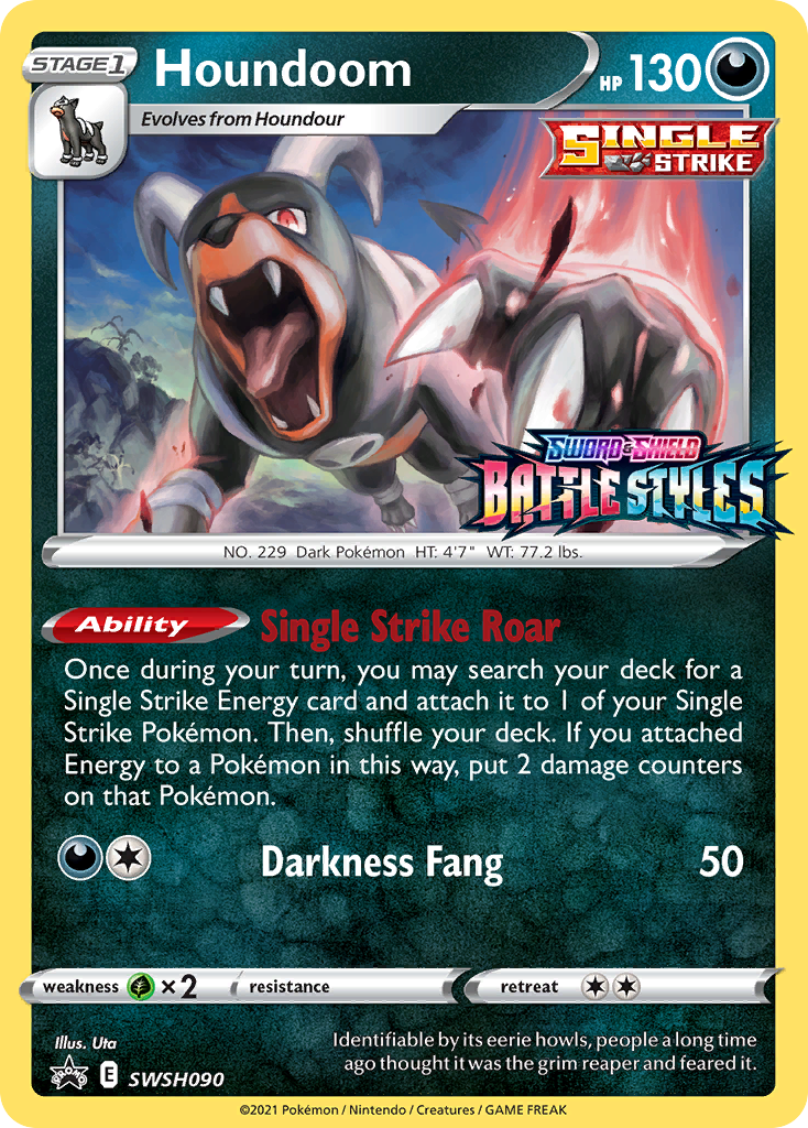 Houndoom (SWSH090) (Prerelease Promo) [Sword & Shield: Black Star Promos] | Good Games Cannington