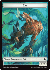 Cat (0001) // Cat (0002) Doubled-Sided Token [Foundations Tokens] | Good Games Cannington