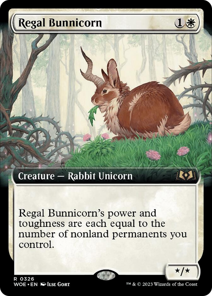 Regal Bunnicorn (Extended Art) [Wilds of Eldraine] | Good Games Cannington