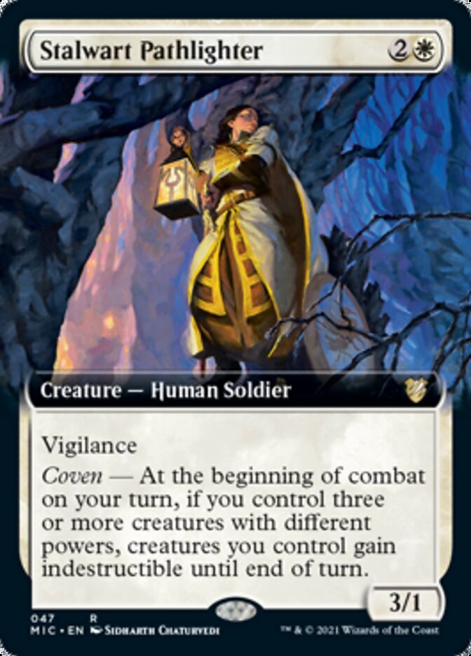 Stalwart Pathlighter (Extended Art) [Innistrad: Midnight Hunt Commander] | Good Games Cannington