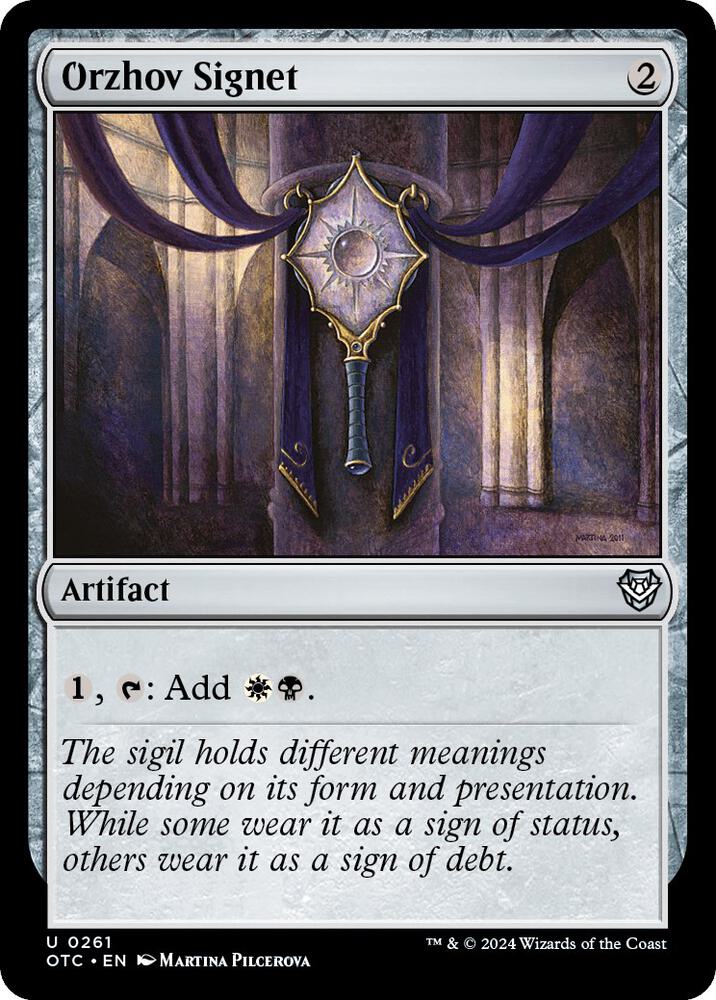 Orzhov Signet 261/342 (Commander: Outlaws of Thunder Junction)  | Good Games Cannington