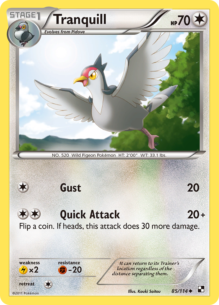 Tranquill (85/114) [Black & White: Base Set] | Good Games Cannington