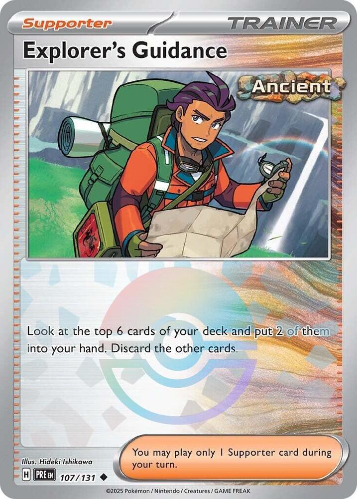 Explorer's Guidance (107/131) (Poke Ball Pattern) [Scarlet & Violet: Prismatic Evolutions] | Good Games Cannington