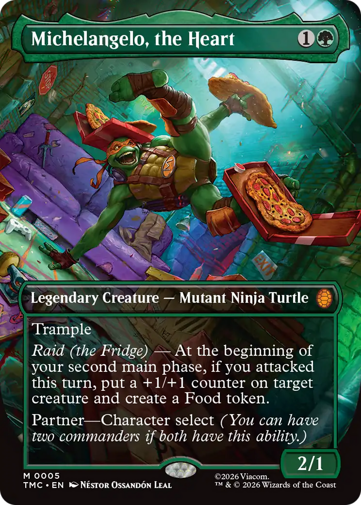 Michelangelo, the Heart (Borderless) [Teenage Mutant Ninja Turtles Commander] | Good Games Cannington