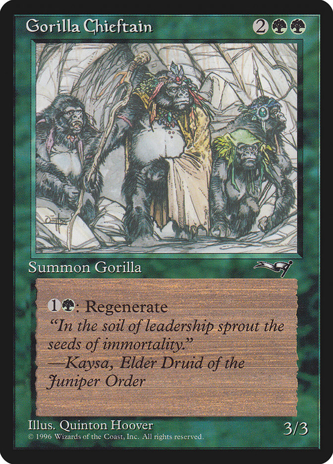 Gorilla Chieftain (Four Gorilla Art) [Alliances] | Good Games Cannington