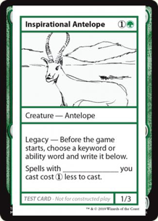 Inspirational Antelope (2021 Edition) [Mystery Booster Playtest Cards] | Good Games Cannington