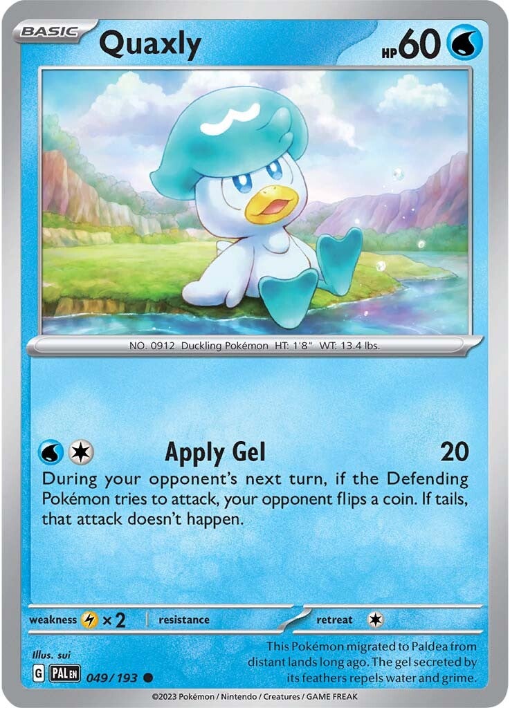 Quaxly (049/193) [Scarlet & Violet: Paldea Evolved] | Good Games Cannington