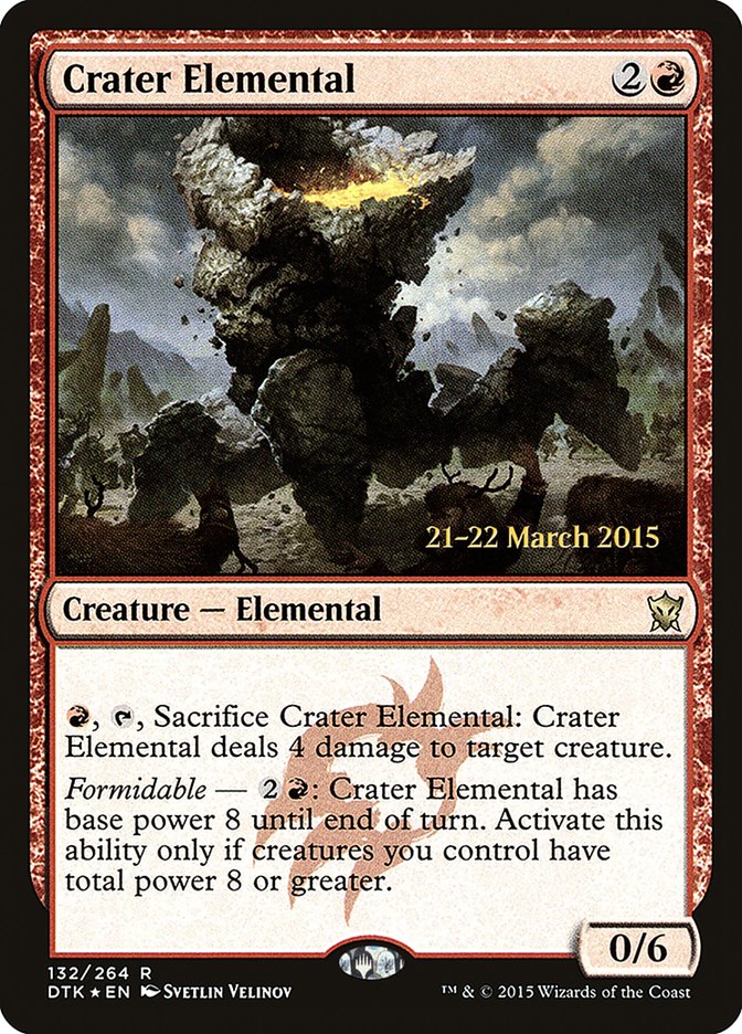 Crater Elemental [Dragons of Tarkir Prerelease Promos] | Good Games Cannington