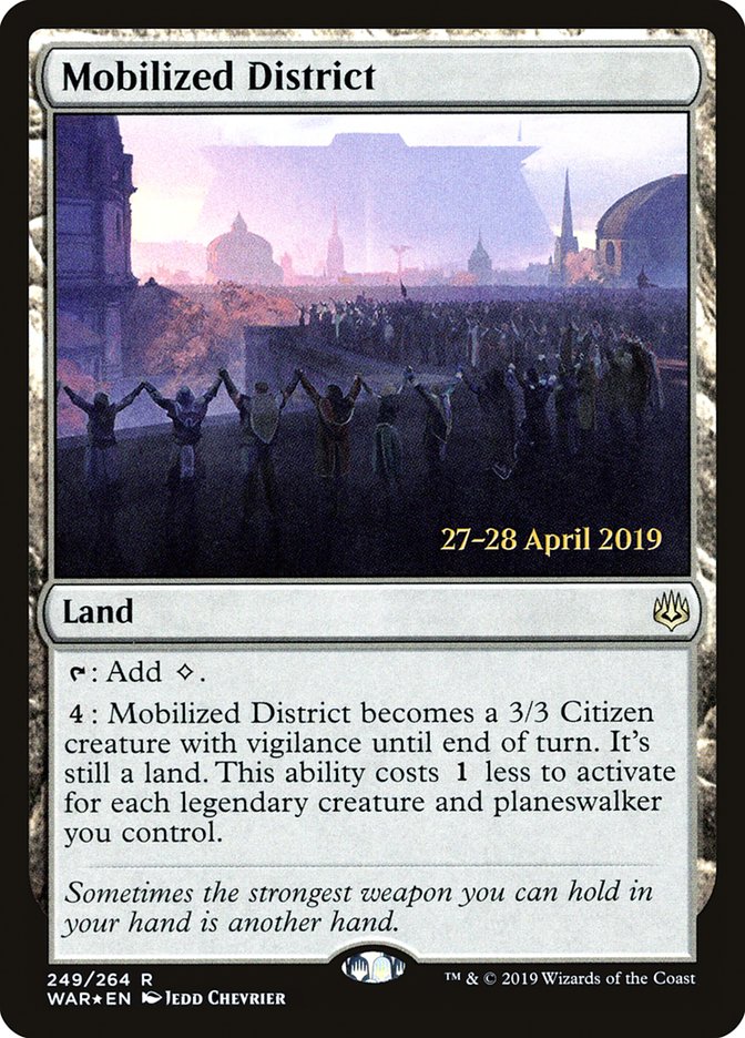 Mobilized District [War of the Spark Prerelease Promos] | Good Games Cannington