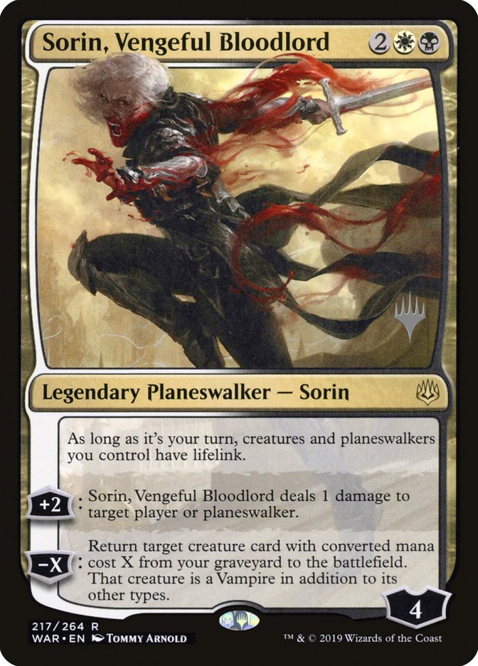 Sorin, Vengeful Bloodlord (Promo Pack) [War of the Spark Promos] | Good Games Cannington