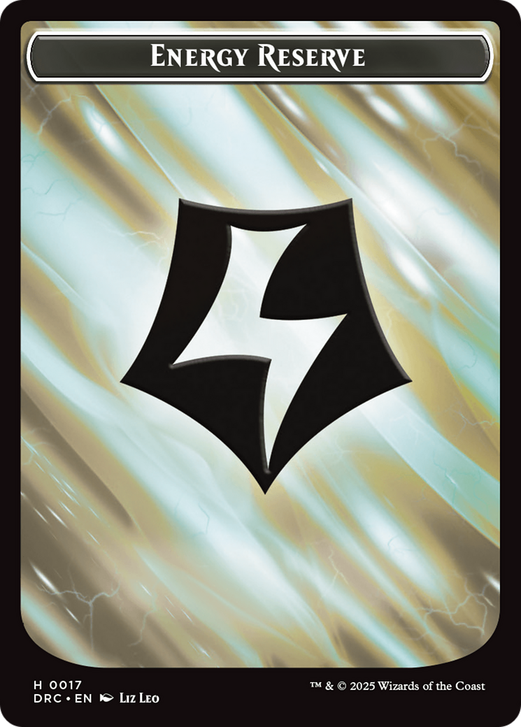 Energy Reserve // Energy Reserve Double-Sided Token [Aetherdrift Tokens] | Good Games Cannington