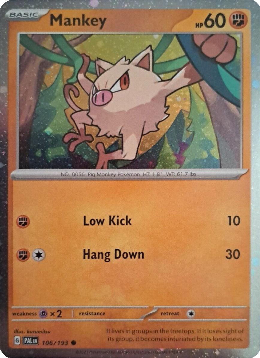 Mankey (106/193) (Cosmos Holo) [Scarlet & Violet: Paldea Evolved] | Good Games Cannington