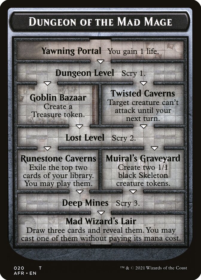 Dungeon of the Mad Mage Token (Oversized) [Oversize Cards] | Good Games Cannington