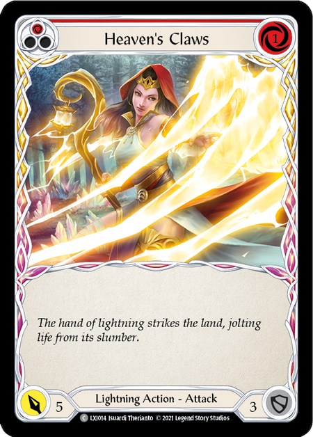 Heaven's Claws (Red) [LXI014] (Tales of Aria Lexi Blitz Deck)  1st Edition Normal | Good Games Cannington