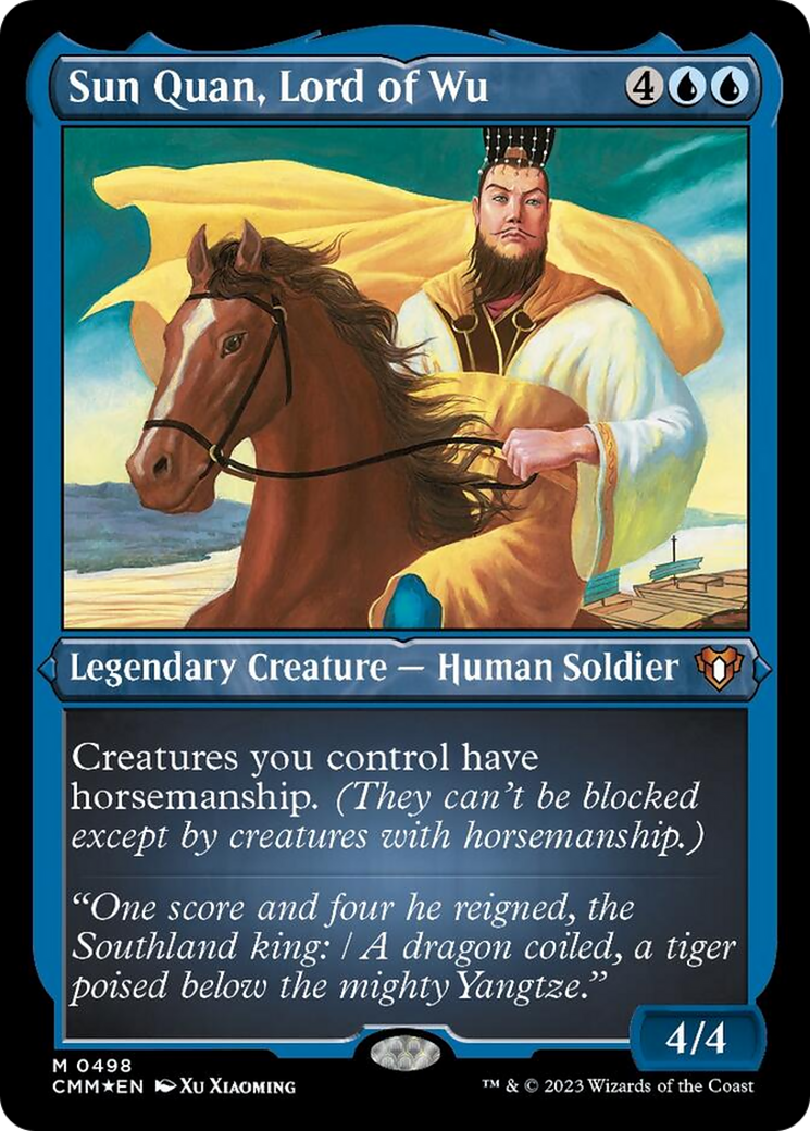 Sun Quan, Lord of Wu (Foil Etched) [Commander Masters] | Good Games Cannington