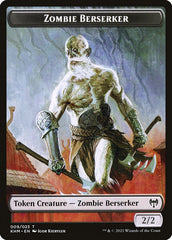 Treasure // Zombie Berserker Double-Sided Token [Kaldheim Tokens] | Good Games Cannington