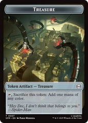 Spider // Treasure Double-Sided Token [Marvel's Spider-Man Tokens] | Good Games Cannington