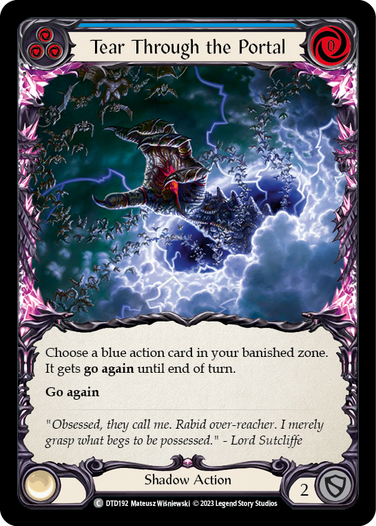 Tear Through the Portal (Blue) [DTD192] (Dusk Till Dawn)  Rainbow Foil | Good Games Cannington