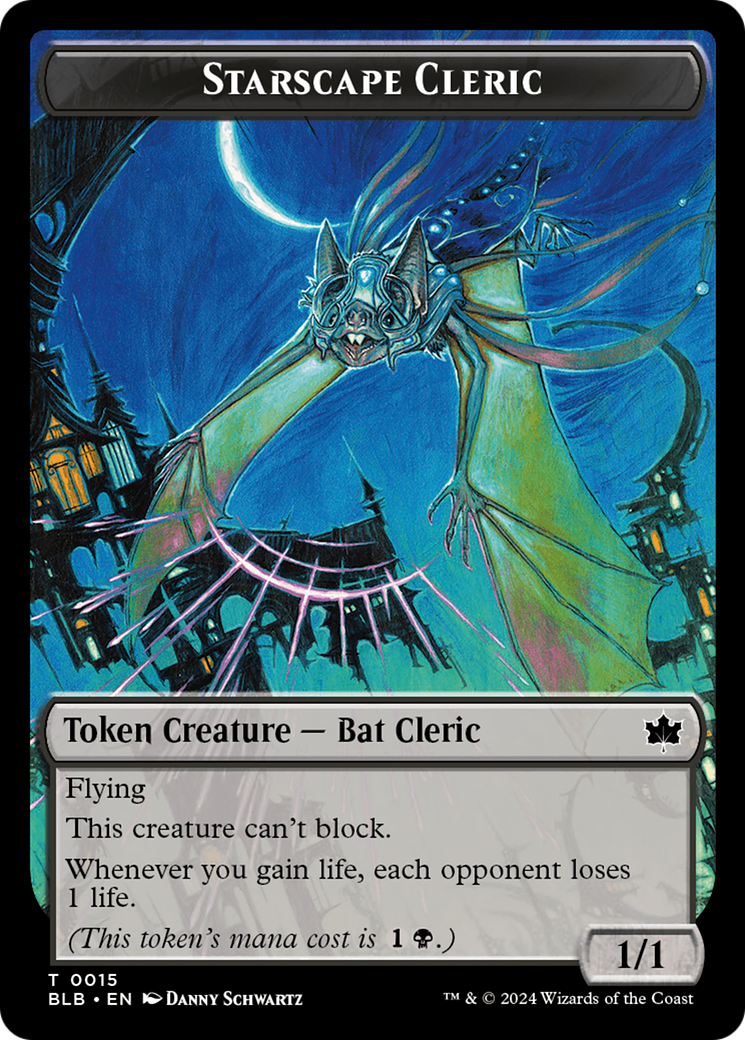Cragflame // Starscape Cleric Double-Sided Token [Bloomburrow Tokens] | Good Games Cannington