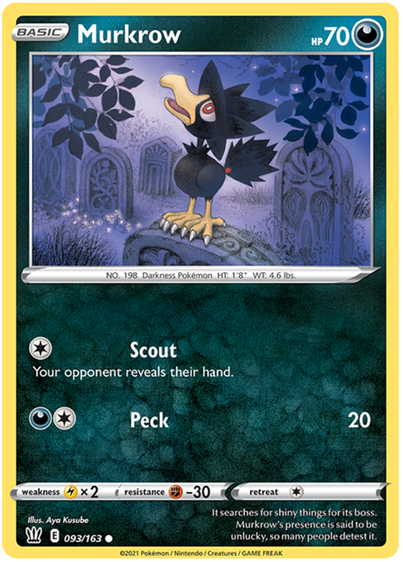 Murkrow (093/163) [Sword & Shield: Battle Styles] | Good Games Cannington