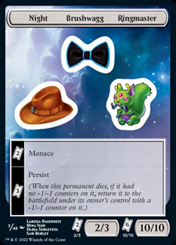 Night Brushwagg Ringmaster [Unfinity Stickers] | Good Games Cannington