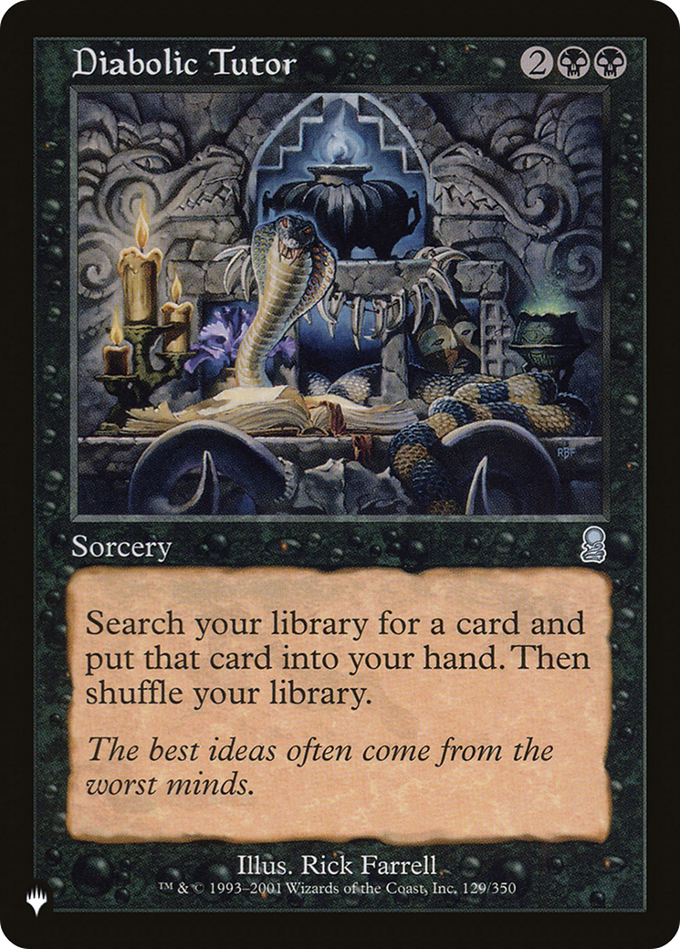 Diabolic Tutor [The List] | Good Games Cannington
