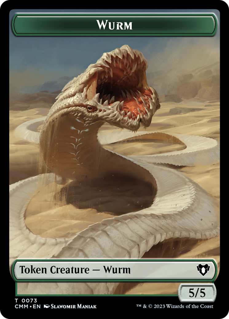 Wurm // Spider Double-Sided Token [Commander Masters Tokens] | Good Games Cannington