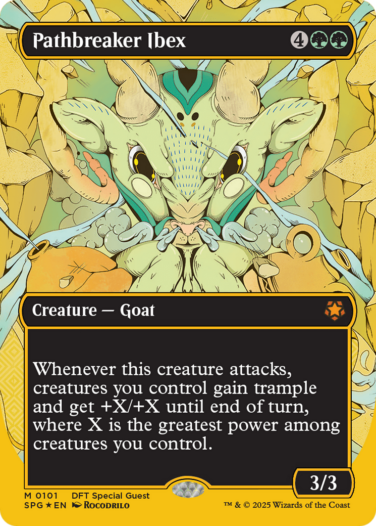 Pathbreaker Ibex (Borderless) (First-Place Foil) [Aetherdrift Special Guests] | Good Games Cannington