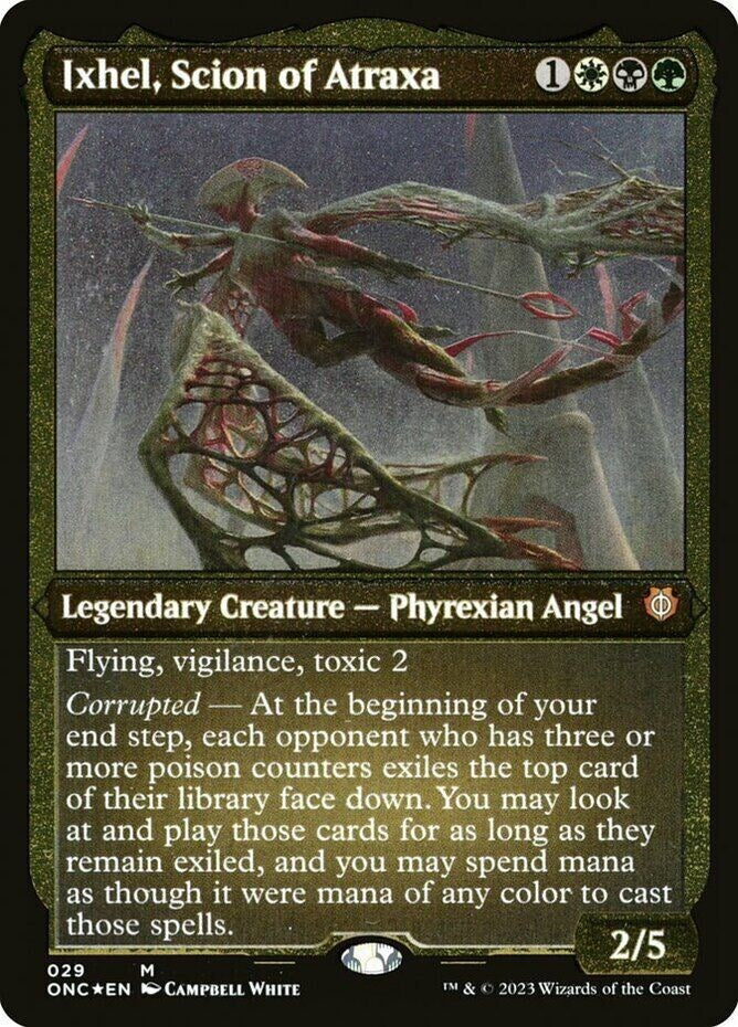 Ixhel, Scion of Atraxa (Foil Etched) (Display Commander) [Phyrexia: All Will Be One Commander] | Good Games Cannington