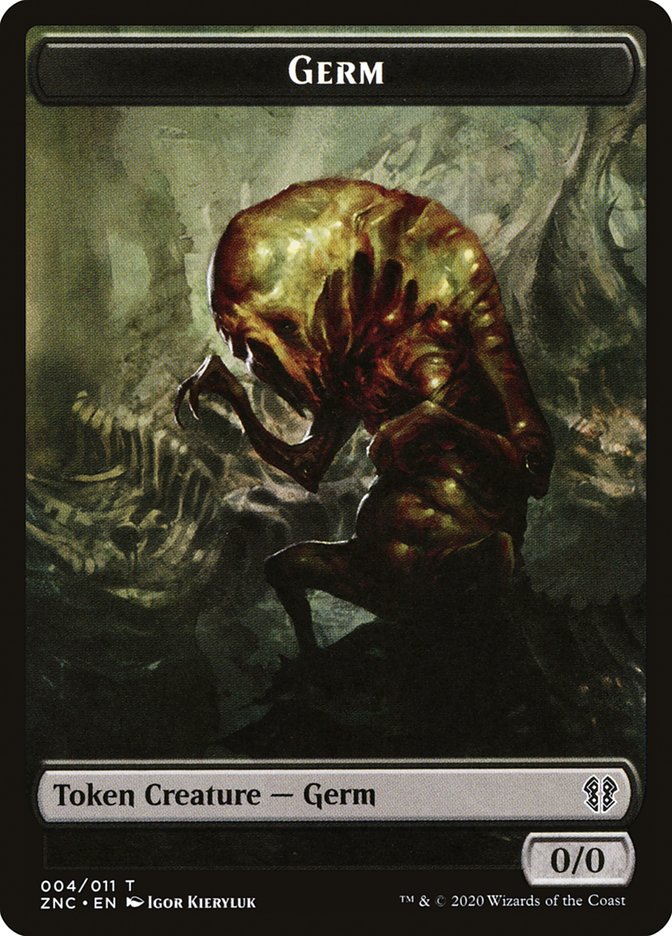 Faerie Rogue // Germ Double-Sided Token [Zendikar Rising Commander Tokens] | Good Games Cannington