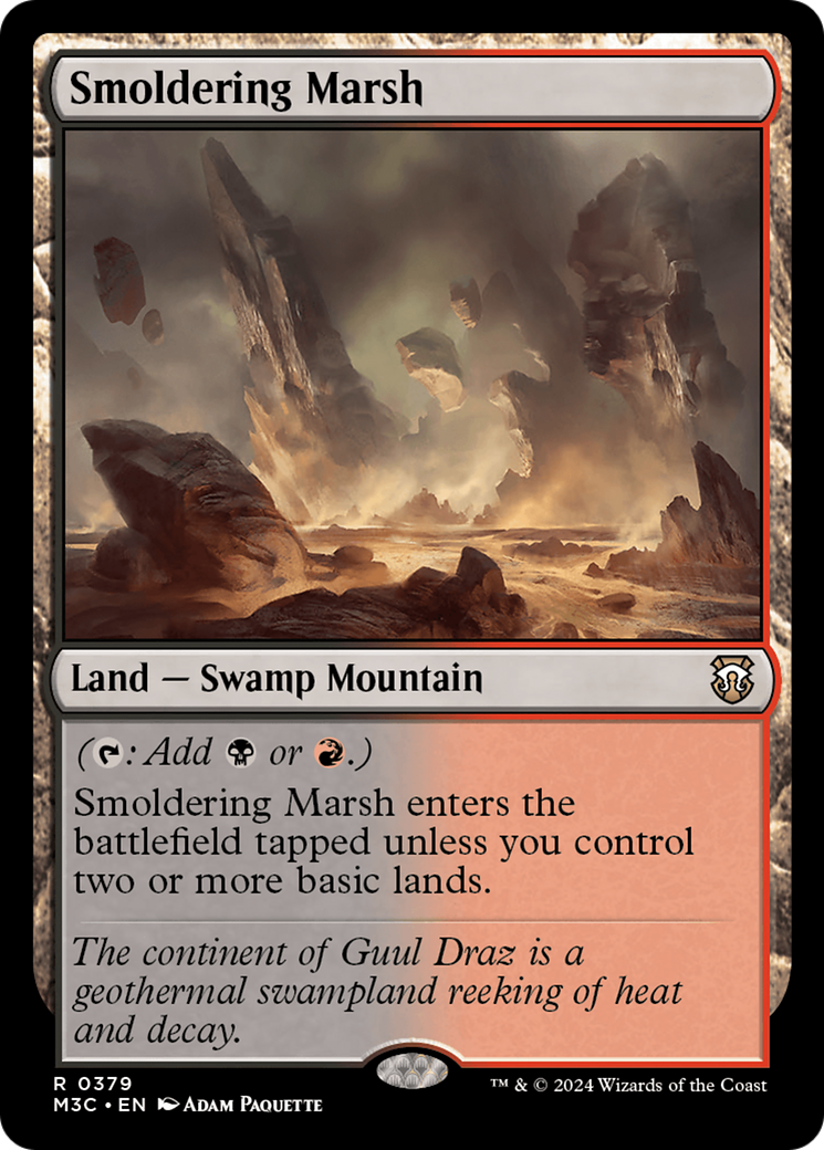 Smoldering Marsh (Ripple Foil) [Modern Horizons 3 Commander] | Good Games Cannington